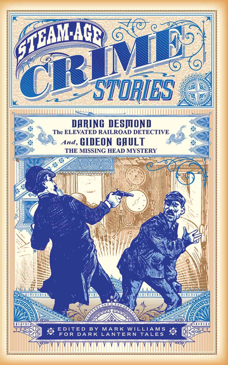 Vintage crime story poster featuring detectives Daring Desmond and Gideon Gault.